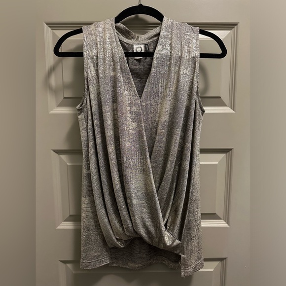 Anthropologie Akemi + Kim Metallic Twisted Tank - Picture 1 of 4